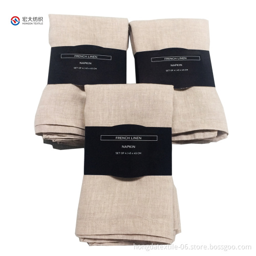 Washable Damask Linen Napkins 45x45